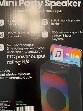 Accessories | New Mini Bluetooth Speaker Rgb Led Lights Phone Stand ...